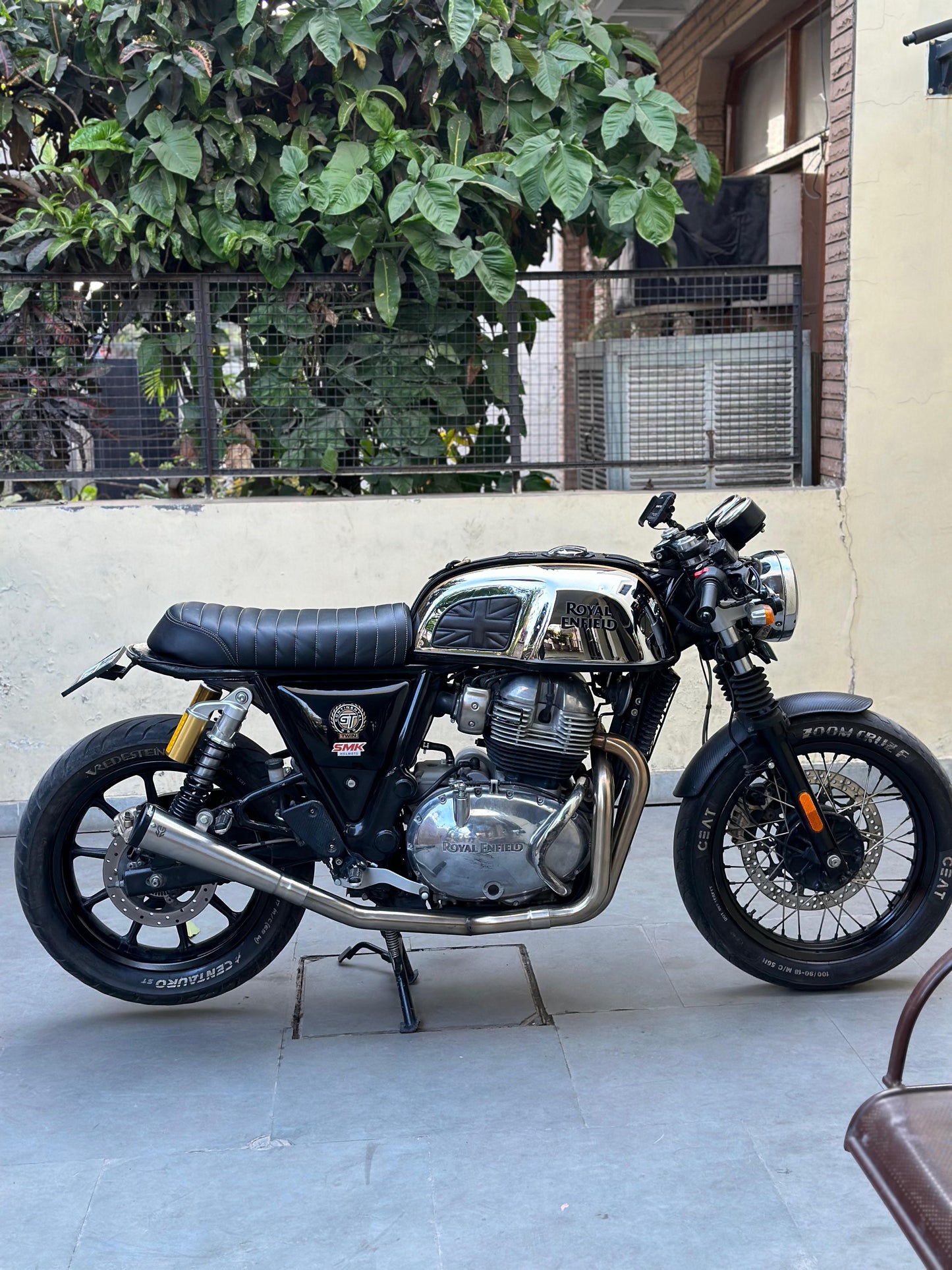 Royal Enfield 650 2 x 1 Full System Exhaust with SLIM CAN - Interceptor / Continental GT