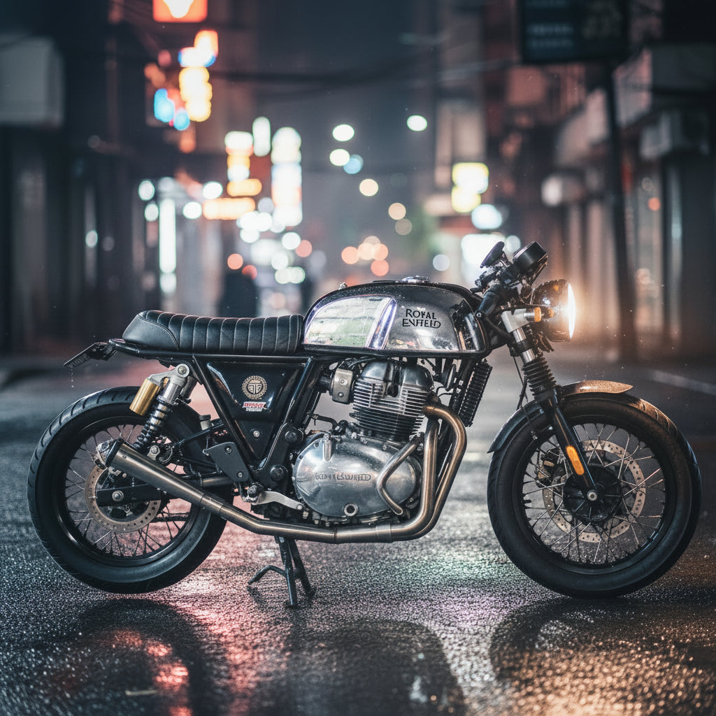 Royal Enfield- 2 x 1 Full System Exhaust with SLIM CAN - Interceptor 650 / Continental GT 650