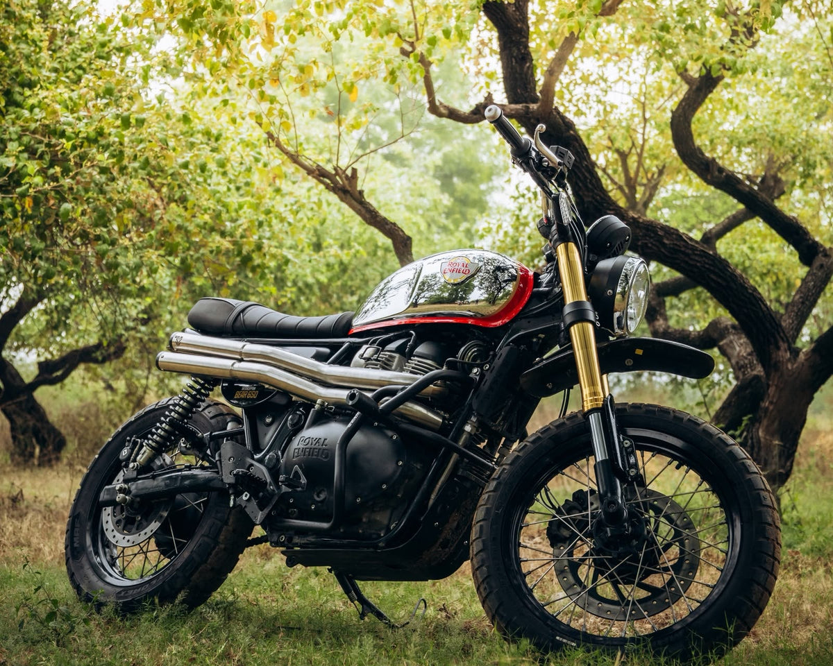 LIMITED EDITION Scrambler Style 2 x 2 Full System Exhaust- for Royal Enfield Interceptor 650 / Continental GT650