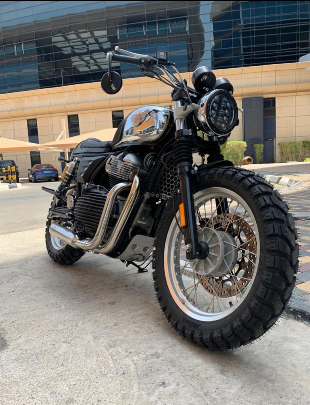 Royal Enfield- 2 x 1 Full System Exhaust with SHORT CAN - Interceptor 650 / Continental GT 650