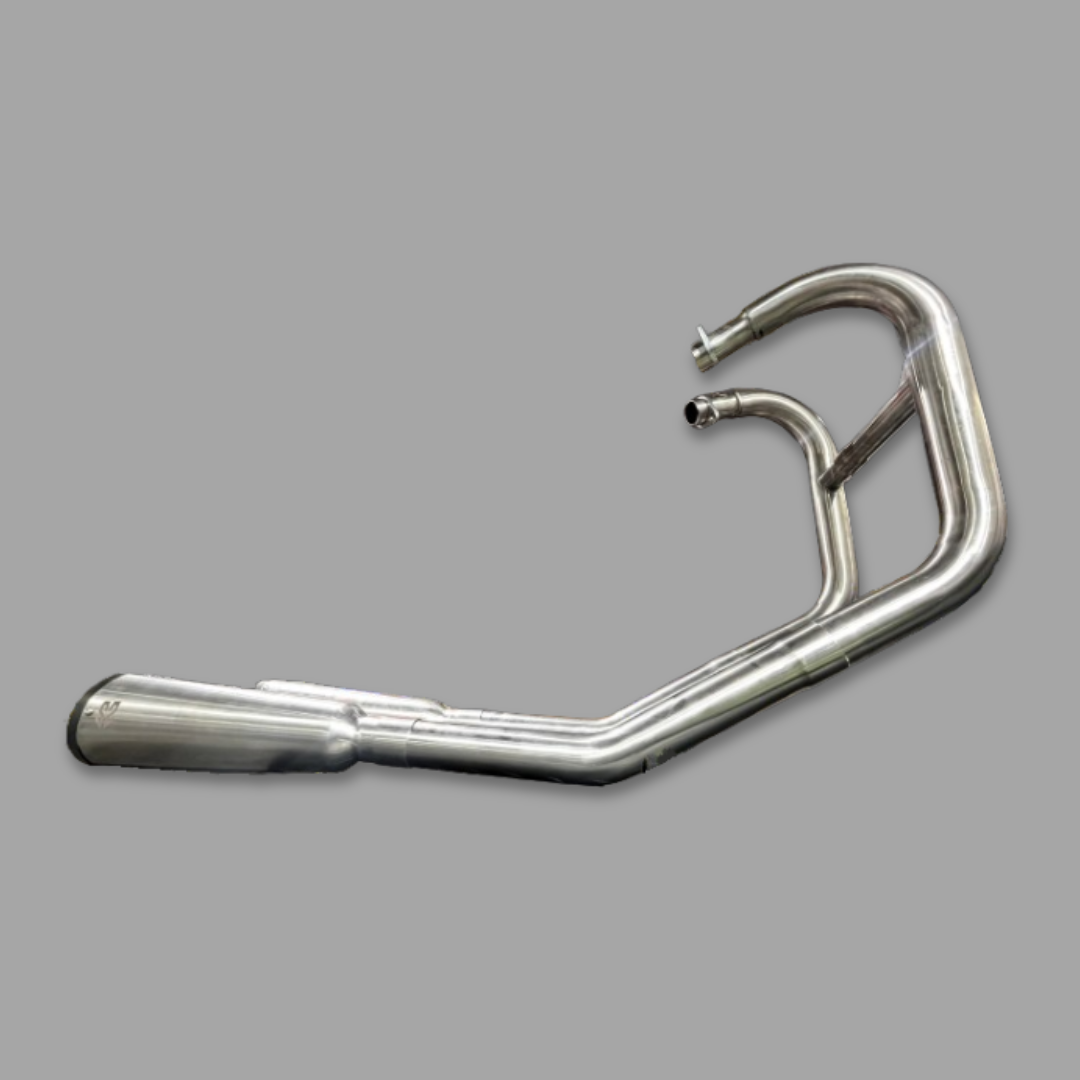 Royal Enfield- 2 x 2 Full System Exhaust with FAT CANS - Interceptor 650 / Continental GT 650