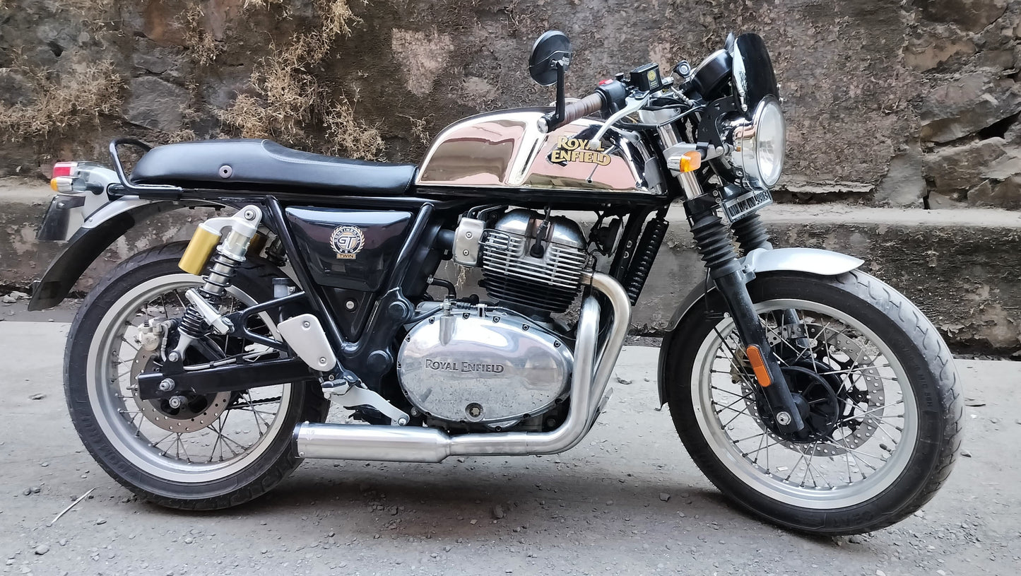 Royal Enfield- 2 x 1 Full System Exhaust with SHORT CAN - Interceptor 650 / Continental GT 650