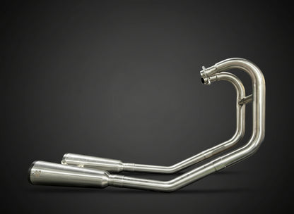 Royal Enfield- 2 x 2 Full System Exhaust with FAT CANS - Interceptor 650 / Continental GT 650