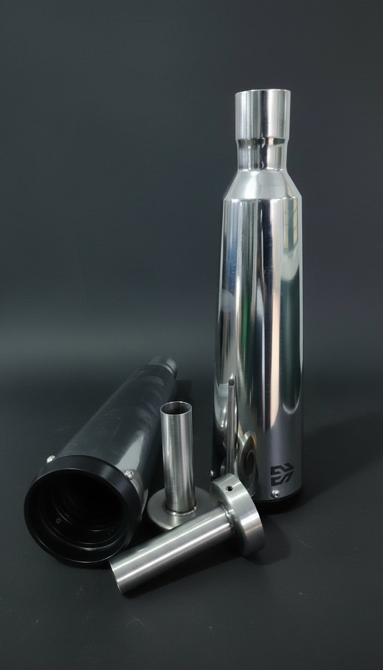 Adaptable Slip-On Silencer (Pair)- FAT CANS For Royal Enfield Interceptor 650 / Continental GT 650