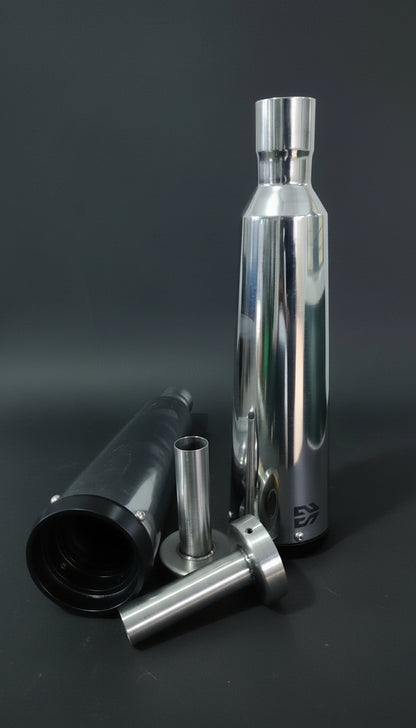 Adaptable Slip-On Silencer (Pair)- FAT CANS For Royal Enfield Interceptor 650 / Continental GT 650