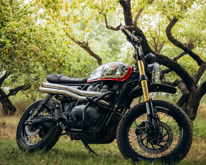 LIMITED EDITION Scrambler Style 2 x 2 Full System Exhaust- for Royal Enfield Interceptor 650 / Continental GT650