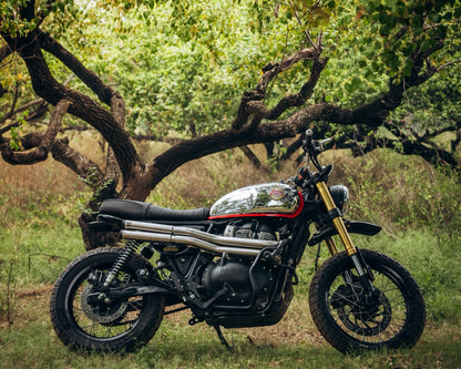 LIMITED EDITION Scrambler Style 2 x 2 Full System Exhaust- for Royal Enfield Interceptor 650 / Continental GT650