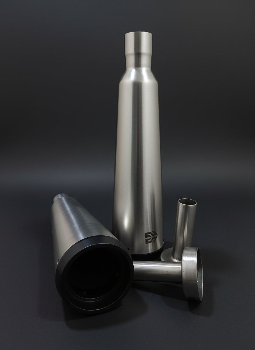 Adaptable Slip-On Silencer (Pair)- FAT CANS For Royal Enfield Interceptor 650 / Continental GT 650