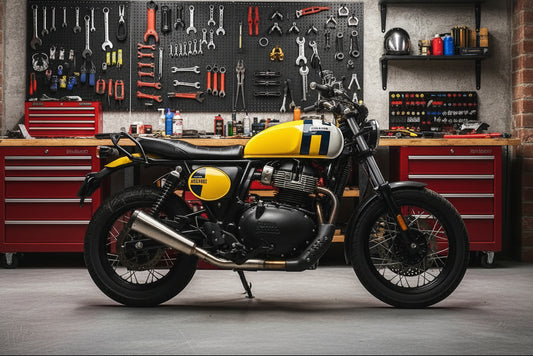 Royal Enfield Bear 650- Resonator Box Delete Pipe & Slip-On Exhaust Set