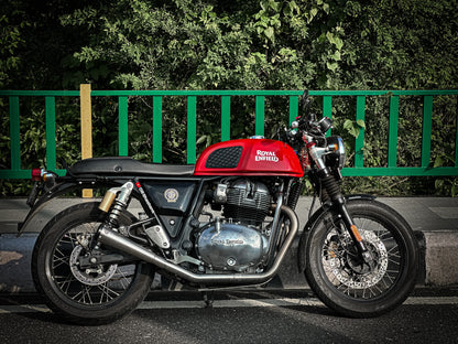 Royal Enfield 650 2 x 2 Full System Exhaust with SLIM CANS - Interceptor / Continental GT