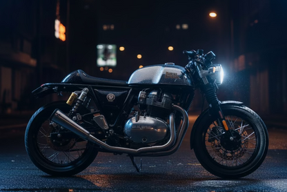 Royal Enfield- 2 x 1 Full System Exhaust with FAT CAN - Interceptor 650 / Continental GT 650